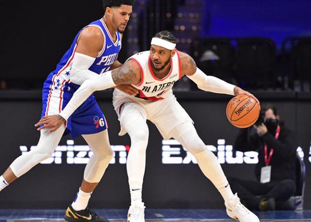 Anthony 22 punti, Embiidkong ha segnato 37 punti, Blazers ha battuto 76ers