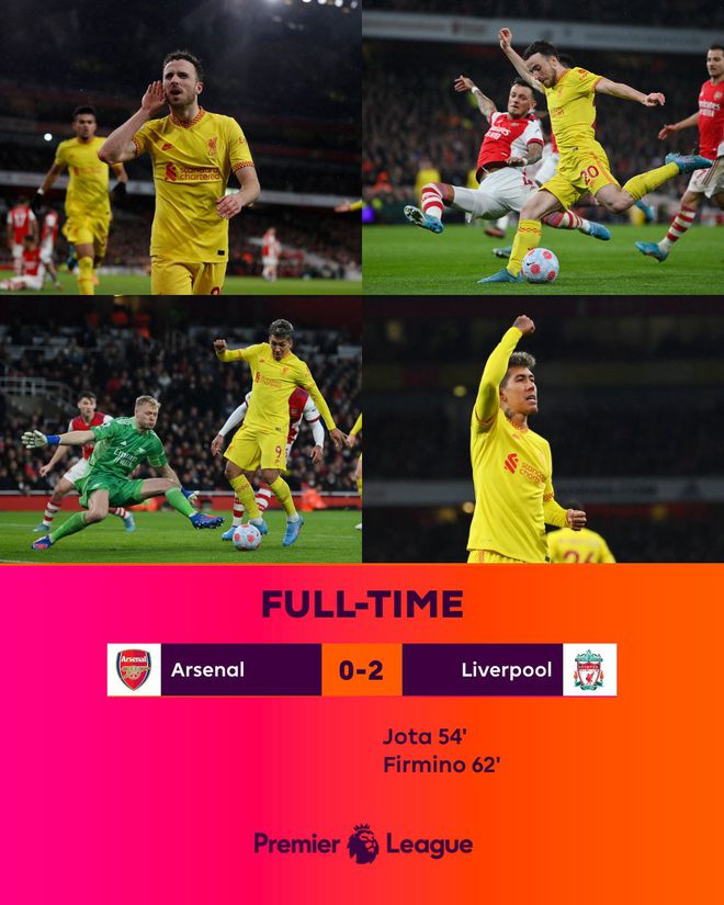 Liverpool-Arsenal 2-0 A 1 punto dal Manchester City