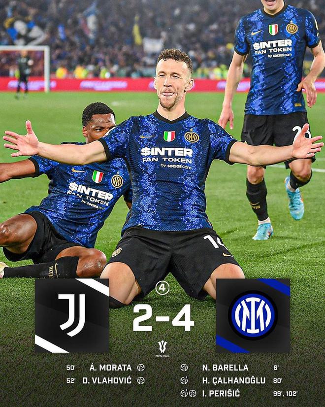 Inter-Juventus 4-2 torna a vincere dopo 11 anni