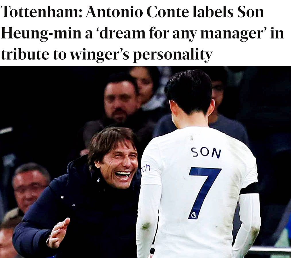 Conte: Son Heung-min è il sogno di ogni allenatore, è un vero top player